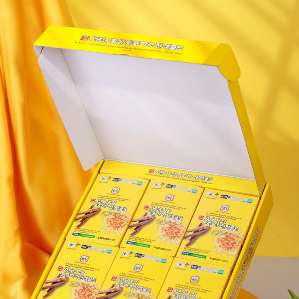 Hồng sâm Gold 6 năm tuổi đông trùng hạ thảo ( 1 hộp 30 gói - 70ml/ 1 gói)